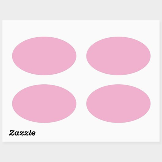 Lichte pastel roze ovale Sticker (Vel)
