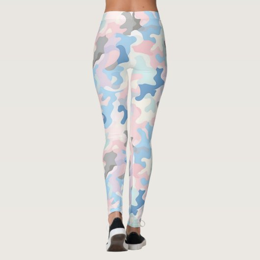 Lichte pastelcamouflage leggings (Achterkant)