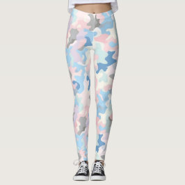 Lichte pastelcamouflage leggings