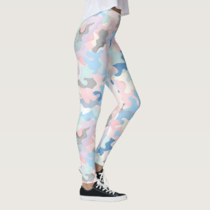 Lichte pastelcamouflage leggings
