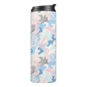 Lichte pastelcamouflage thermosbeker (Gedraaid links)