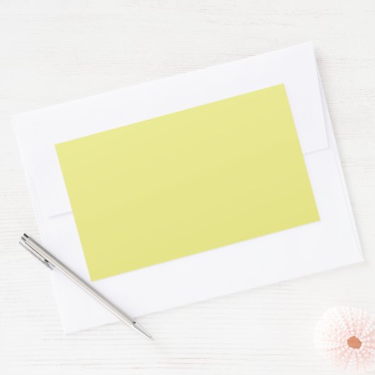 Lichte pastelgele rechthoek Sticker (Envelop)