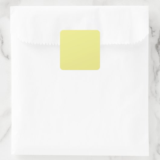 Lichte pastelgele vierkante Sticker (Tas)