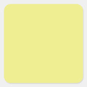 Lichte pastelgele vierkante Sticker (Voorkant)