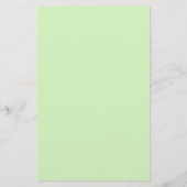 Lichte Pastelgroene Monogram Naam Aangepaste Kleur Briefpapier (Achterkant)