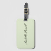 Lichte Pastelkleur Moderne Script Trend Bagagelabel (Voorkant (verticaal))