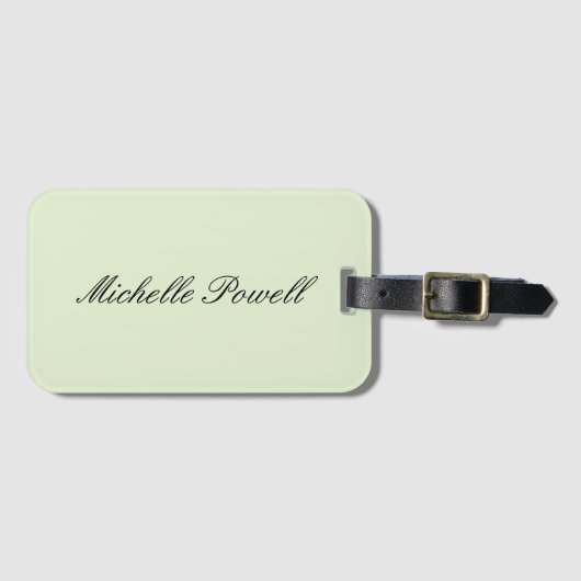 Lichte Pastelkleur Moderne Script Trend Bagagelabel (Voorkant (horizontaal))