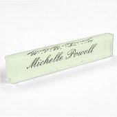 Lichte Pastelkleur Moderne Script Trend Naambordje