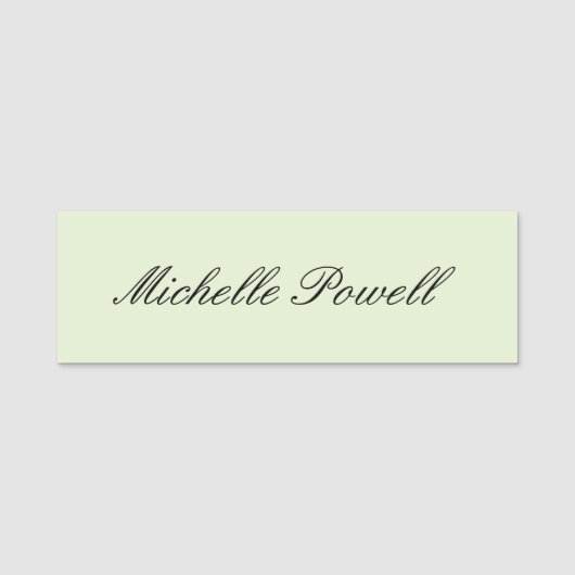 Lichte Pastelkleur Moderne Script Trend Naamplaatje (Voorkant)