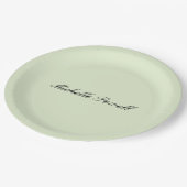 Lichte Pastelkleur Moderne Script Trend Papieren Bordje (Gekanteld)