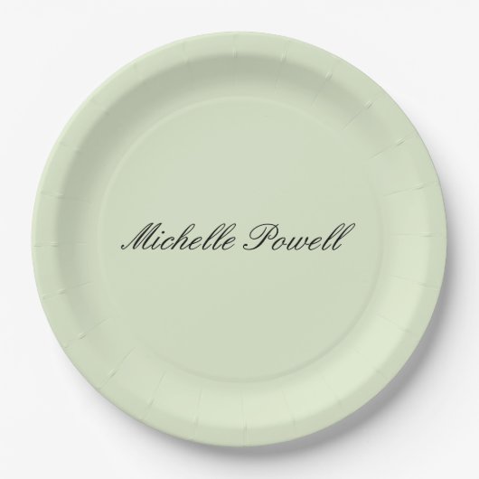 Lichte Pastelkleur Moderne Script Trend Papieren Bordje (Voorkant)