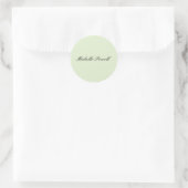 Lichte Pastelkleur Moderne Script Trend Ronde Sticker (Tas)