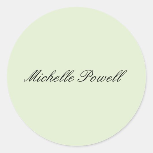 Lichte Pastelkleur Moderne Script Trend Ronde Sticker (Voorkant)