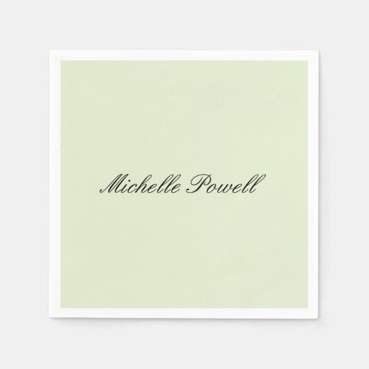 Lichte Pastelkleur Moderne Script Trend Servet (Voorkant)
