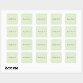 Lichte Pastelkleur Moderne Script Trend Vierkante Sticker (Vel)