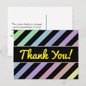 Lichte Pastelkleuren & het Zwarte Patroon van Briefkaart (Voorkant / Achterkant)