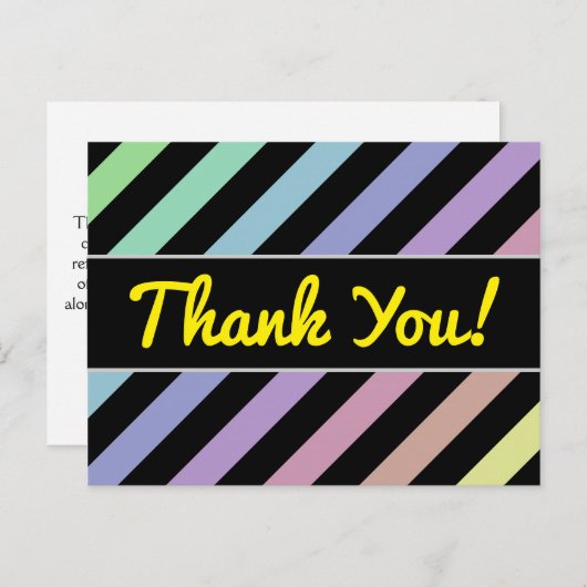 Lichte Pastelkleuren & het Zwarte Patroon van Briefkaart (Voorkant / Achterkant)