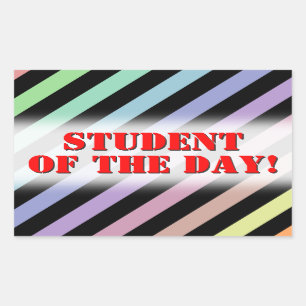 Lichte Pastelkleuren & het Zwarte Patroon van Rechthoekige Sticker