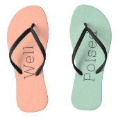 Lichte pastels zachte perzik & Oerwoud mist goed g Teenslippers (Voetbed)