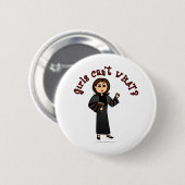 Lichte pastor ronde button 5,7 cm (Voorkant /achterkant)