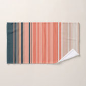 Lichte perzik, koraal en oranje gestreept patroon bad handdoek (Handdoek)