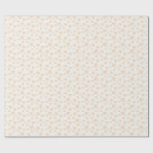 Lichte perzik, perzik puf hart patroon cadeaupapier (Vlak)