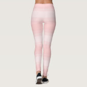 Lichte perzik strepen Schattige Stijlvolle Sjabloo Leggings (Achterkant)