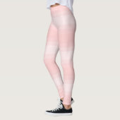 Lichte perzik strepen Schattige Stijlvolle Sjabloo Leggings (Links)