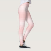 Lichte perzik strepen Schattige Stijlvolle Sjabloo Leggings (Rechts)