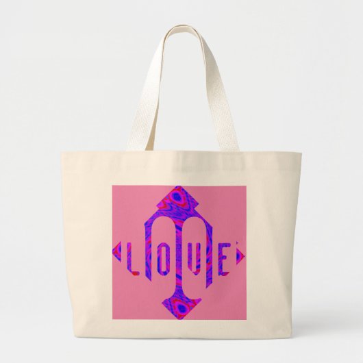 LICHTE PINK MANDALA GROTE CANVAS TAS (Voorkant)
