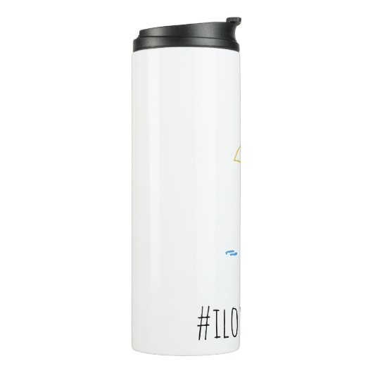 Lichte plastic waterfles thermosbeker (Gedraaid links)