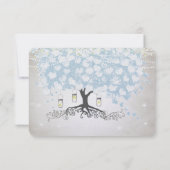 Lichte poeder Blauwe Harde Blauwe Blauwe Boom Bron RSVP Kaartje (Achterkant)