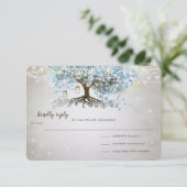Lichte poeder Blauwe Harde Blauwe Blauwe Boom Bron RSVP Kaartje (Staand voorkant)