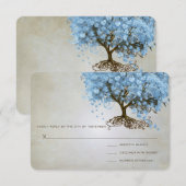 Lichte poeder Blauwe Harde Blauwe Blauwe Boom Bron RSVP Kaartje (Voorkant / Achterkant)