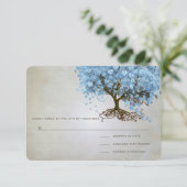 Lichte poeder Blauwe Harde Blauwe Blauwe Boom Bron RSVP Kaartje (Staand voorkant)