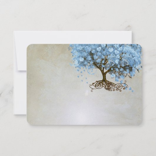 Lichte poeder Blauwe Harde Blauwe Blauwe Boom Bron RSVP Kaartje (Achterkant)