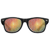Lichte pointillisme kunst retro zonnebril (Voorkant)