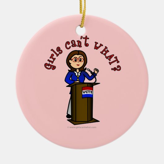 Lichte politicus keramisch ornament (Voorkant)