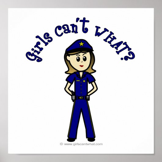 Lichte politieman poster (Voorkant)