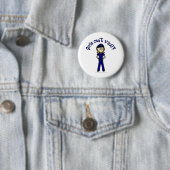 Lichte politieman ronde button 5,7 cm (In situ)
