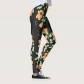 Lichte pompoen Sinaasappel en zwarte Leggings (Rechts)