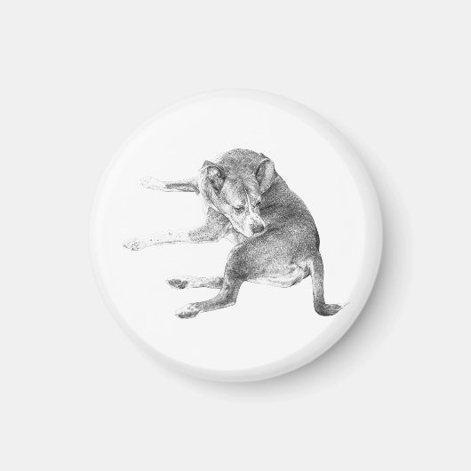 Lichte Puppy Glimlach Magneet (Voorkant)