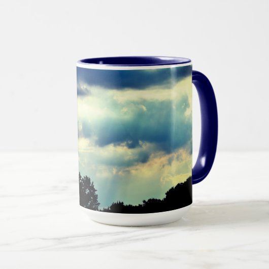 Lichte Rays-keramische Mok (Voorkant rechts)