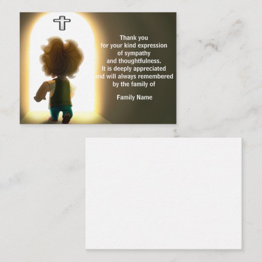 Lichte redding na begrafenis Dank u kaarten Notitiekaartje (Voorkant / Achterkant)