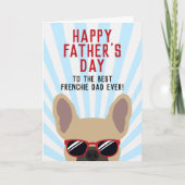 Lichte reebruine Franse Bulldog Vaderdag Kaart (Voorkant)