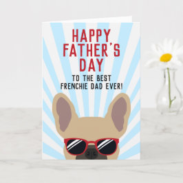 Lichte reebruine Franse Bulldog Vaderdag Kaart