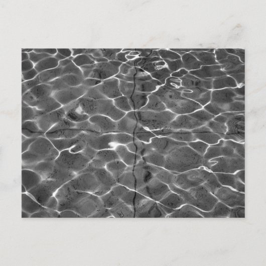 Lichte reflecties op water: zwart en wit briefkaart (Voorkant)