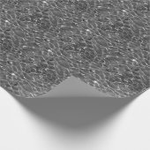 Lichte reflecties op water: zwart en wit cadeaupapier (Hoek)