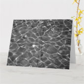 Lichte reflecties op water: zwart en wit kaart (Gele Bloem)