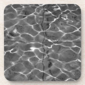 Lichte reflecties op water: zwart en wit onderzetter (Voorkant)